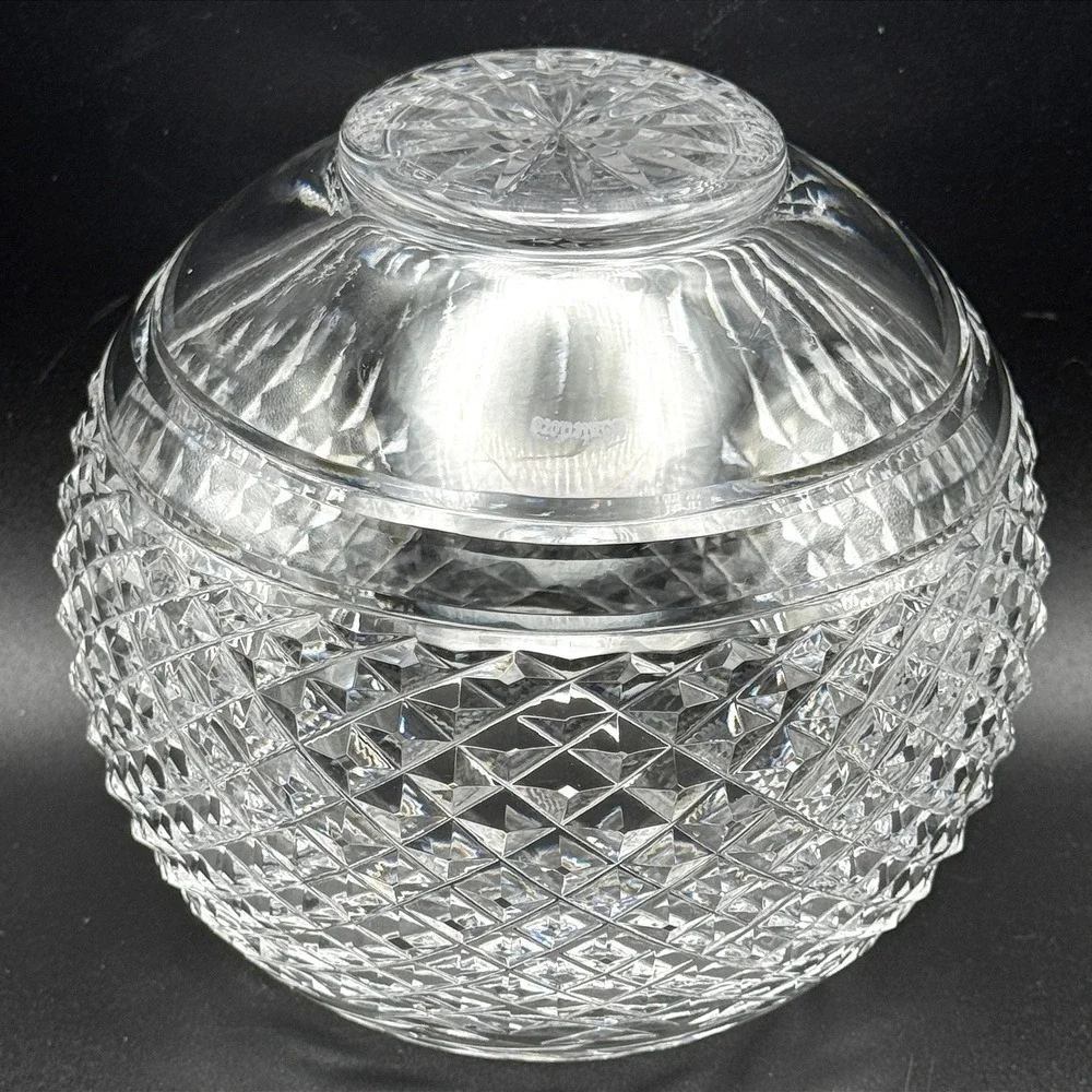 Vintage Waterford Lismore Rose Bowl Cut Crystal Centerpiece Gothic Mark Ireland